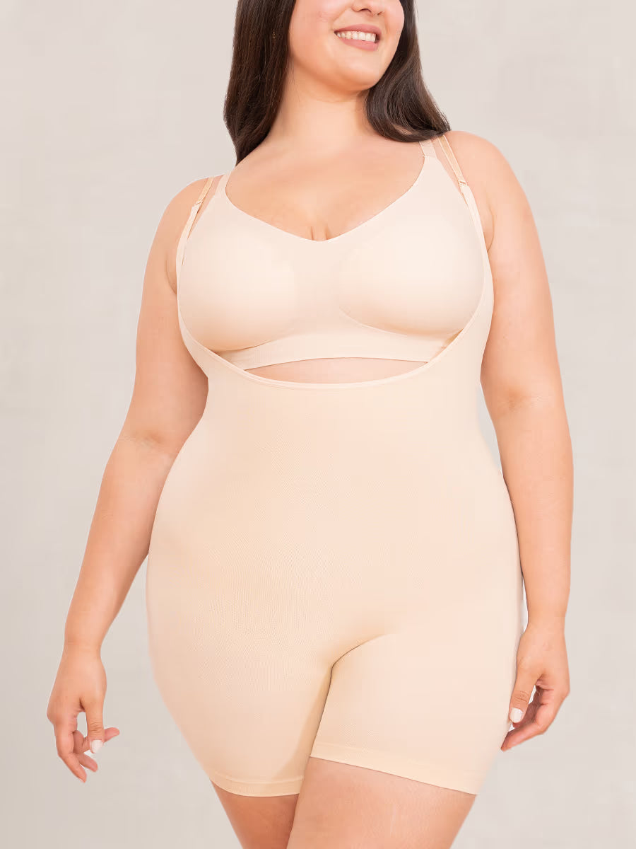 TRUESHAPE Open Bust Bodysuit Shaper Short