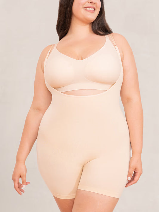 TRUESHAPE Open Bust Bodysuit Shaper Short