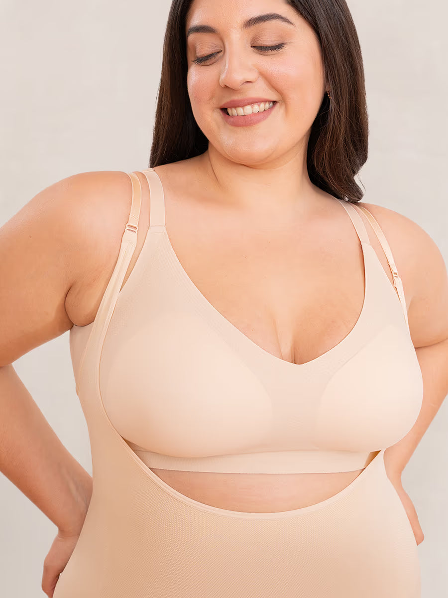 TRUESHAPE Open Bust Bodysuit Shaper Short