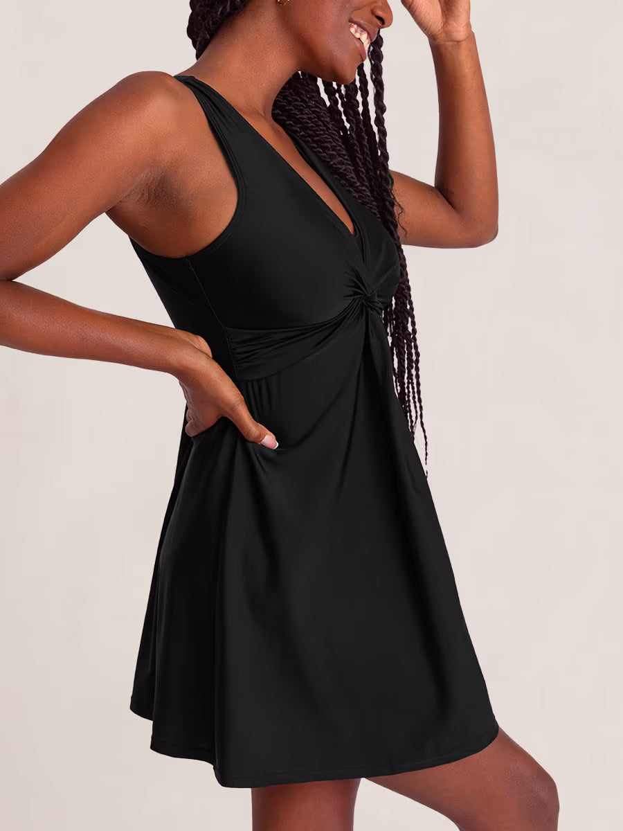 TRUESHAPE Swim Knot-Front Swim Dress