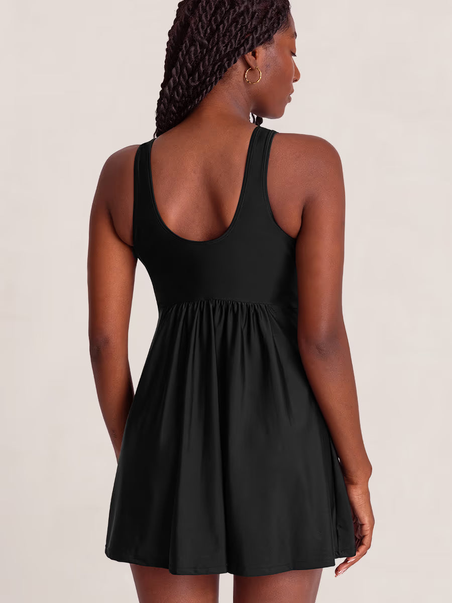 TRUESHAPE Swim Knot-Front Swim Dress