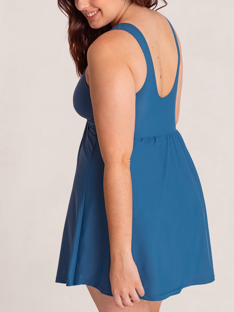 TRUESHAPE Swim Knot-Front Swim Dress