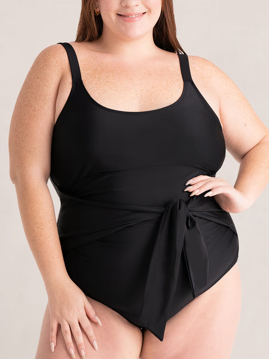 TRUESHAPE Tie Belt One-Piece Swimsuit